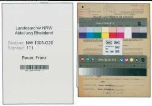 Entnazifizierung Franz Bauer , geb. 27.06.1901 (Zimmermann)