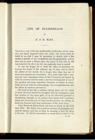 Life of Blumenbach
