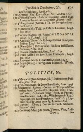 Politici &c.