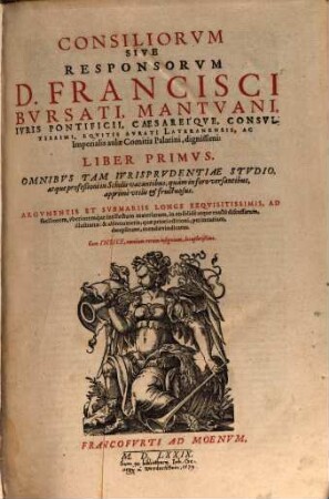 Consilia sive Responsa, 1. - Francofurtum, 1579