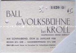 Eintrittskarte zu einem Ball