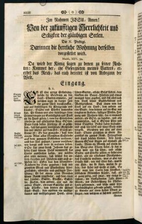1028-1046, Die X. Predigt. Darinnen die herrliche Wohnung derselben vorgestellet wird.