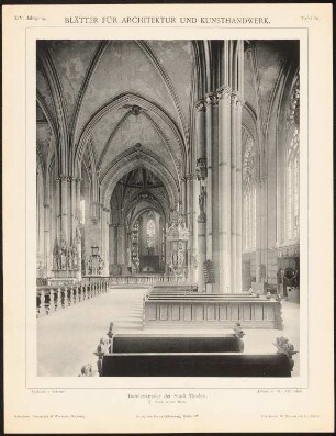Dom, Minden: Innenansicht (aus: Blätter für Architektur und Kunsthandwerk, 14. Jg., 1901, Tafel 78)