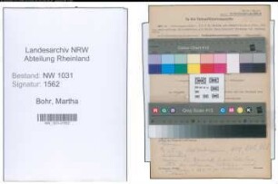 Entnazifizierung Martha Bohr , geb. 20.09.1900 ()