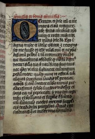 Zierinitiale: O (creator et domine celi)