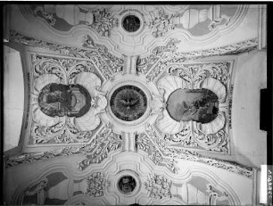 Schöntal Kloster Schöntal Abteikirche Sankt Joseph Sakristei Deckenmalerei Zacharias beim Rauchopfer und der Opferung Isaacs
