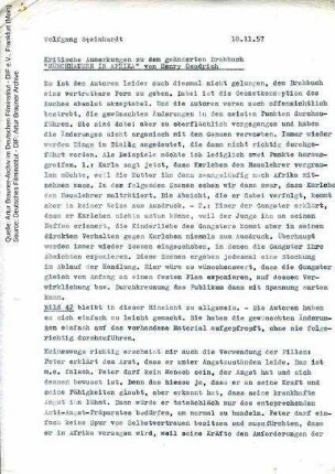 Anmerkungen zum Drehbuch