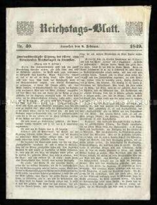 Reichstags-Blatt. 1849