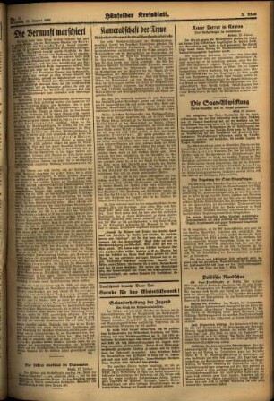 Zweite Ausgabe vom Mittwoch, den 23. Januar 1935.