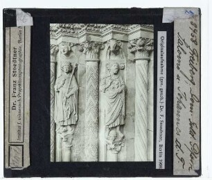 Freiberg, Dom,Freiberg, Dom, Goldene Pforte (Südportal) : Statuen von Salomo und Johannes d. T.