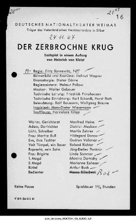 Der zerbrochne Krug