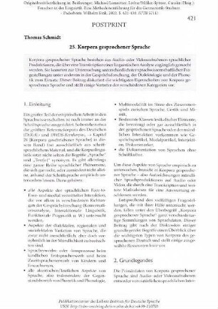 Korpora gesprochener Sprache