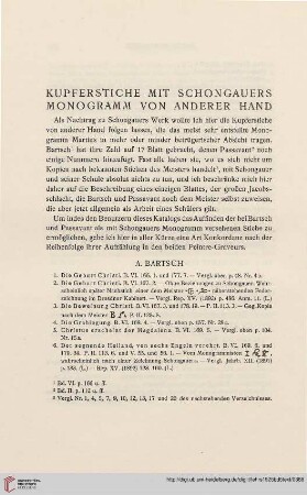 Kupferstiche mit Schongauers Monogramm von anderer Hand