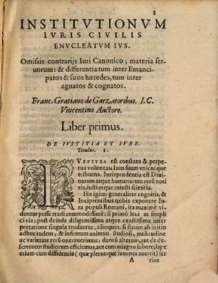 Institutionum iuris civilis enucleatum ius ...