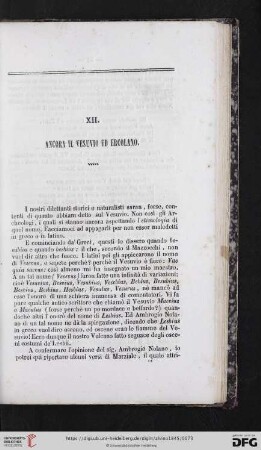 XII. Ancora il Vesuvio ed Ercolano