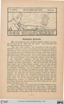 Heft 11 (1. Märzheft 1898)
