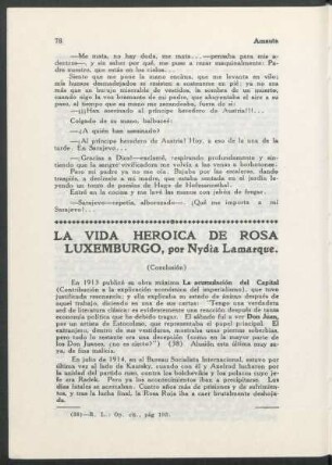 La vida heróica de Rosa Luxemburgo - (Conclusión)