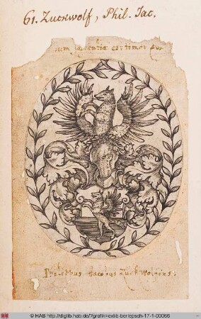 Wappen des Philipp Jacobus Zuckwolf