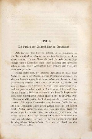 Der Diabetes mellitus auf Grundlage zahlreicher Beobachtungen