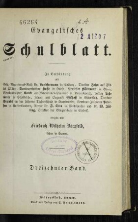 13: Evangelisches Schulblatt - 13.1869