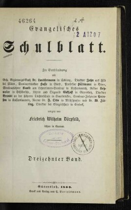 13: Evangelisches Schulblatt - 13.1869