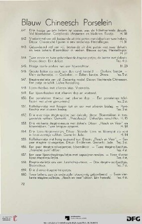 Blauw chineesch porselein (Nr. 641-752)