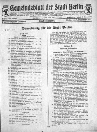 Sonderausgabe, 7. November 1925