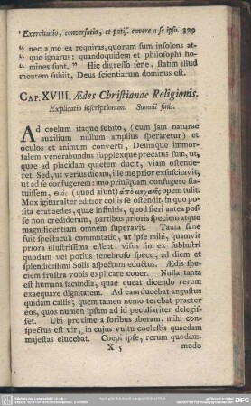 Cap. XVIII. Aedes Christianae Religionis. Explicatio inscriptionum. Somnii finis