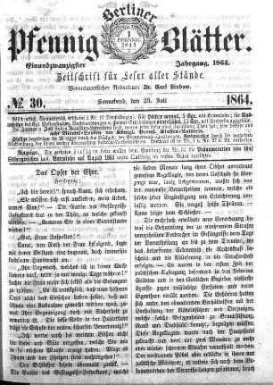 No. 30, Sonnabend, den 23. Juli 1866