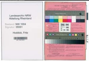 Entnazifizierung Fritz Hoddick , geb. 01.10.1902 (Landwirt)