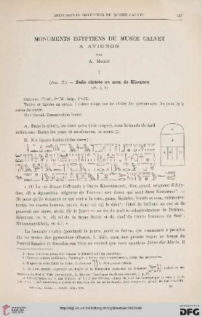 32: Monuments égyptiens du Musée Calvet à Avignon, [1]