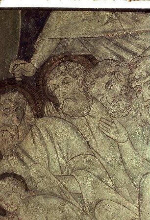 Christus in der Mandorla, umgeben von Aposteln, den Evangelisten und dem heiligen Clemens