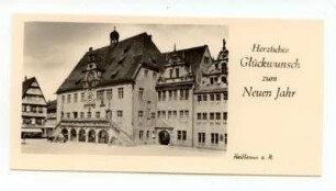 Grußkarte mit Rathaus