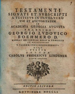Testamenti Signati Et Svbscripti A Testibvs In Involvcro Vim Et Avctoritatem