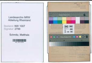 Entnazifizierung Matthais Schmitz , geb. 29.01.1899 (Sparkassenleiter)