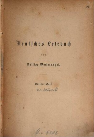 Deutsches Lesebuch, 3