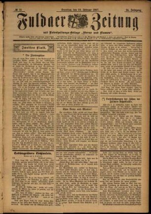 Zweite Ausgabe vom Samstag, den 13. Februar 1897.