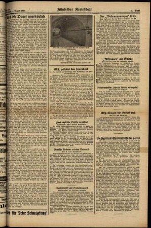Zweite Ausgabe vom Mittwoch, den 09. August 1939.