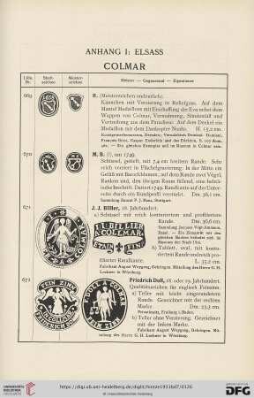 Anhang I: Elsass [Colmar - Strassburg]