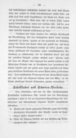 Schifffahrt und Schuten-Verkehr.