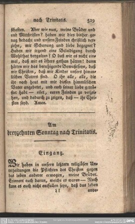 Am dreyzehnten Sonntag nach Trinitatis