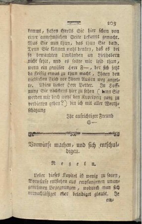 Vorwürfe machen, und sich entschuldigen.
