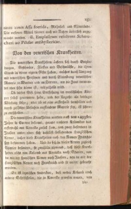 Von den venerischen Krankheiten
