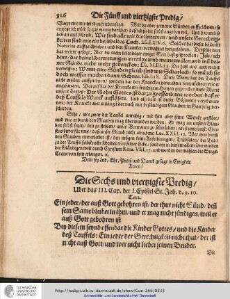Die Sechs und vierzigste Predig