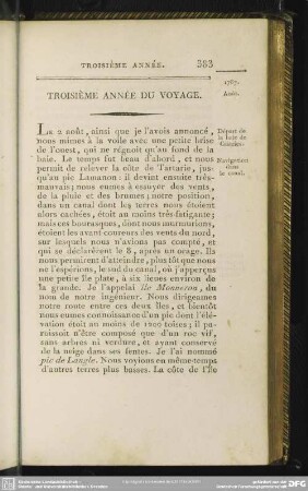 Troisième Année Du Voyage
