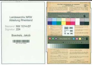 Entnazifizierung Jakob Boeckels , geb. 26.02.1904 (Kaufmann)