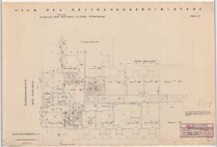 Dienstwohnung des Reichsaußenministers Joachim von Ribbentrop, Berlin-Mitte Umbau: Nordecke Grundriss DG 1:50