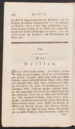VII. Die Grillen.