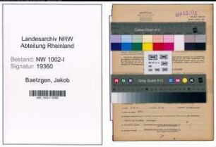 Entnazifizierung Jakob Baetzgen, geb. 29.06.1903 (Techn.Angest.)