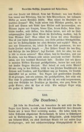 XIII. (Die Bourbons.)